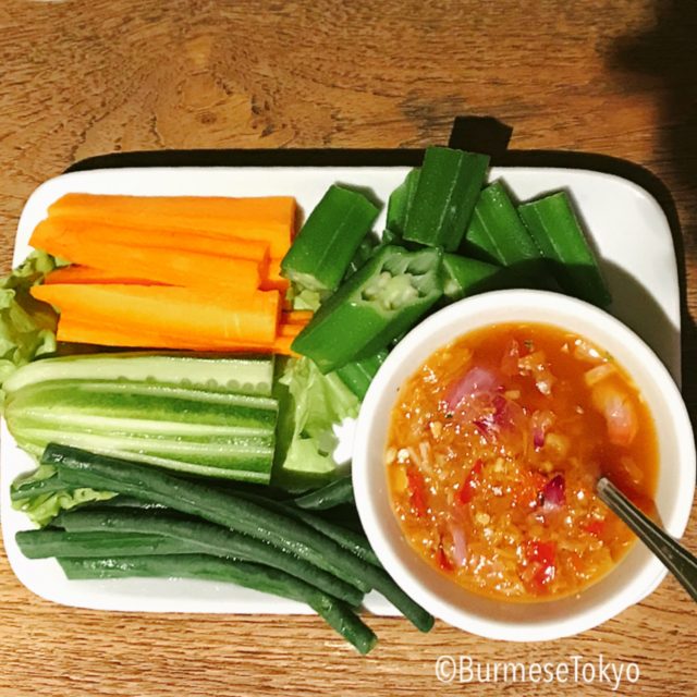 モン族料理Janamonの野菜のティップ