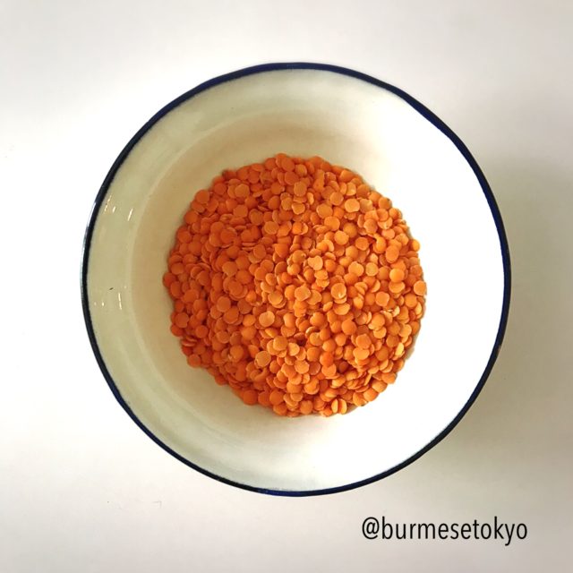 ミャンマーの豆：レンズ豆（ペーニレイ）