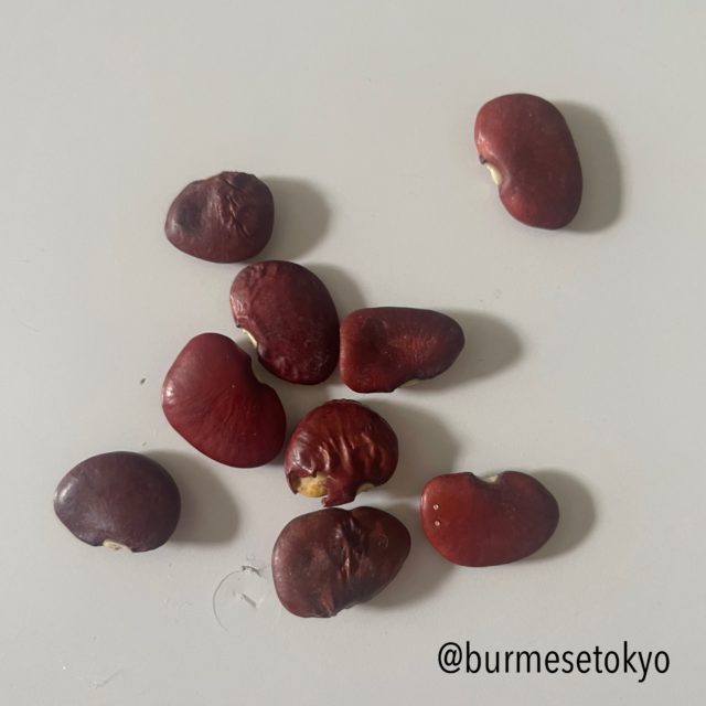 ミャンマーの赤い平豆（ Red Flat Bean）ぺーカティパ